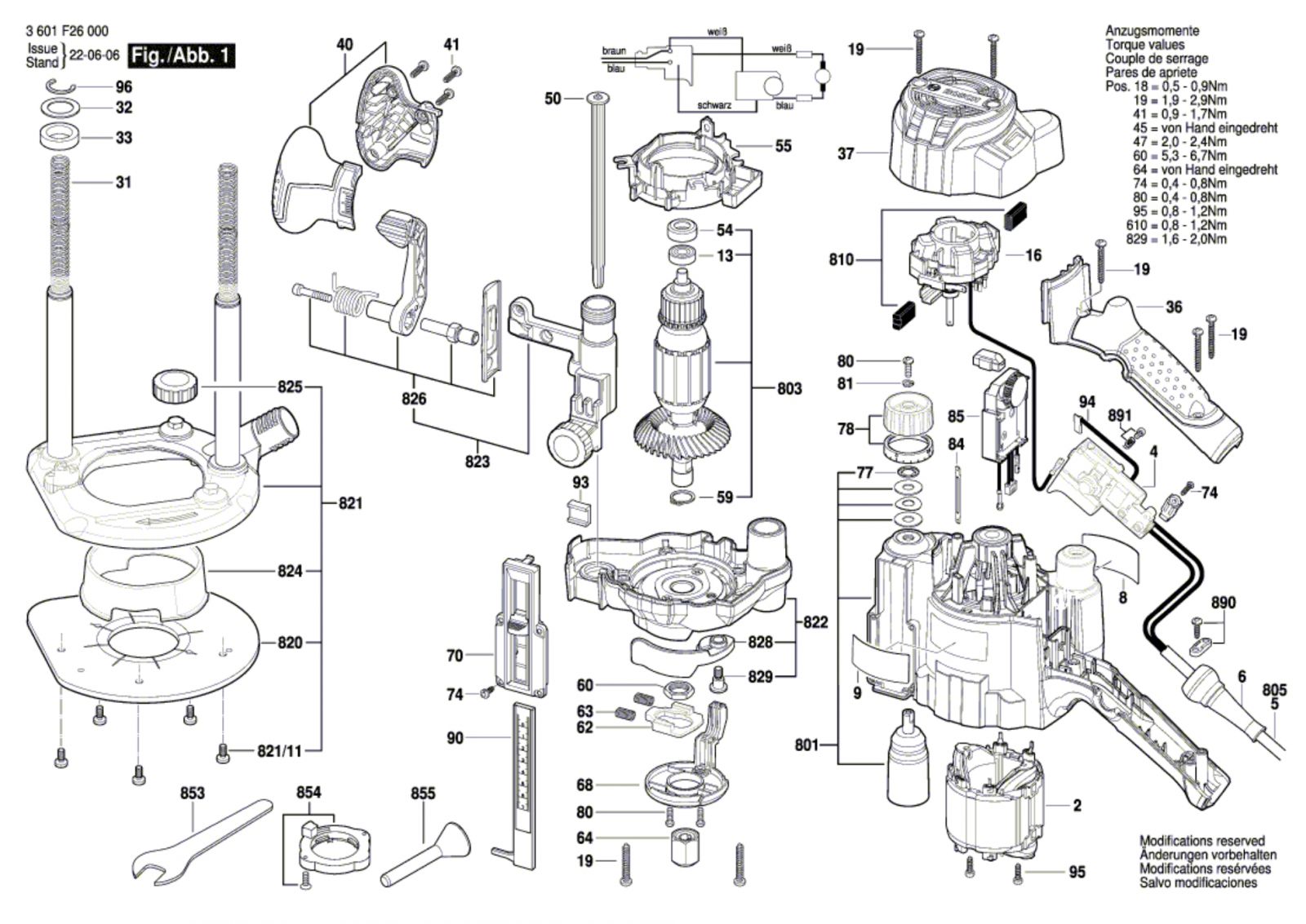 Bosch 3 601 F26 000 Gof-1200-a Industrial-router Spare Parts  SPARE_3601F26000 from Spare Parts World